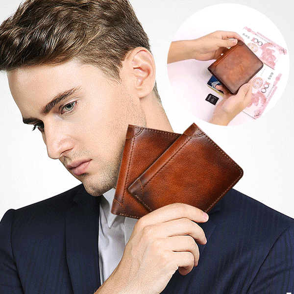 Last Day Promotion-75% OFF-RFIDGenuine Leather Wallet for Men