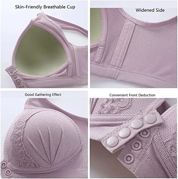 LAST DAY 75%OFF-2023 FRONT BUTTON BREATHABLE SKIN-FRIENDLY COTTON BRA
