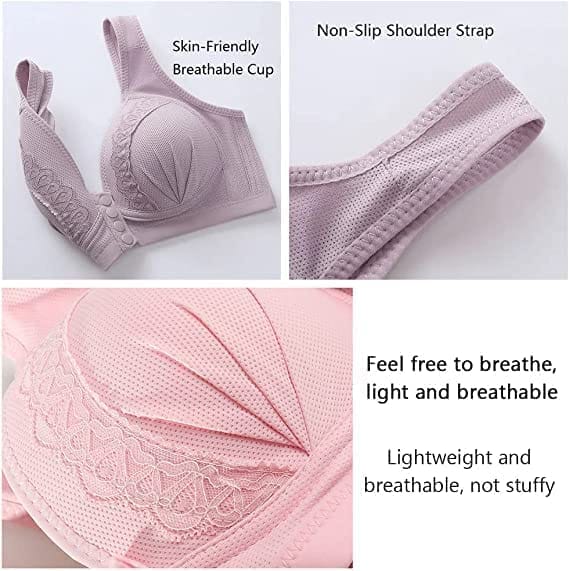 LAST DAY 75%OFF-2023 FRONT BUTTON BREATHABLE SKIN-FRIENDLY COTTON BRA