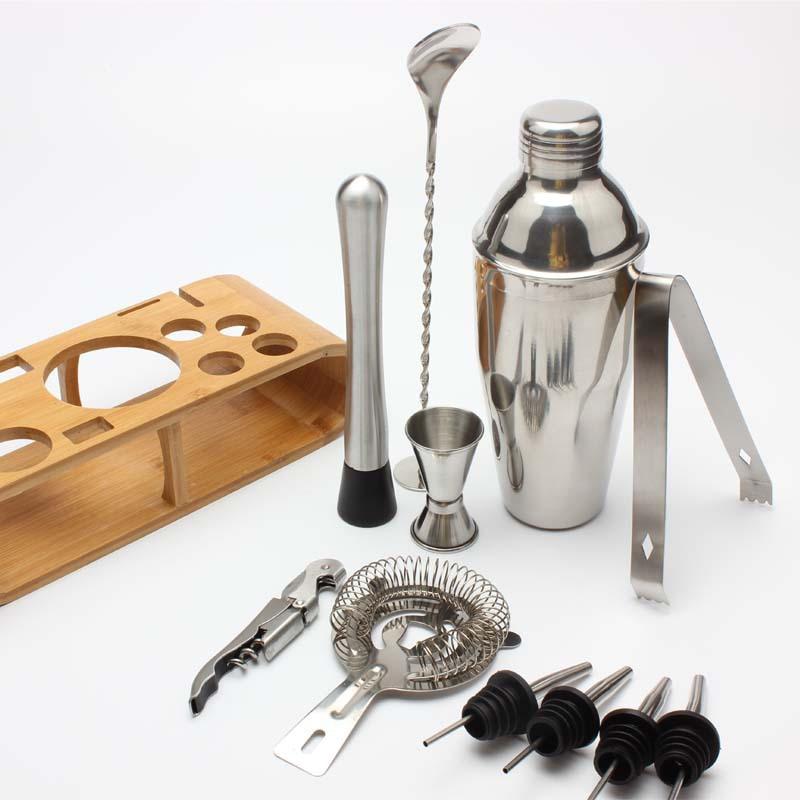 Cocktail Shaker Mixer Bartender Kit Set of 12