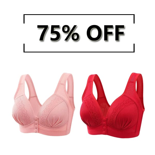 LAST DAY 75%OFF-2023 FRONT BUTTON BREATHABLE SKIN-FRIENDLY COTTON BRA